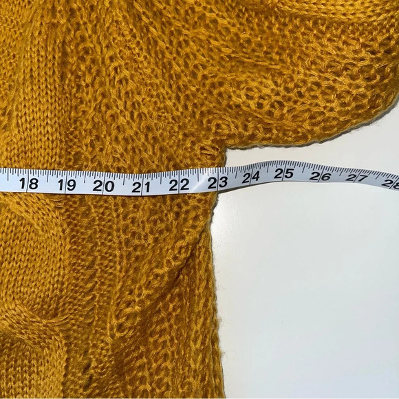 Charlotte Russe Mustard Yellow Button Oversized Knit Cardigan Small Women’s - Picture 6 of 10